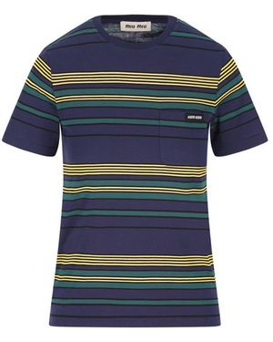 Miu Miu T-Shirt And Polo Shirt - Blue