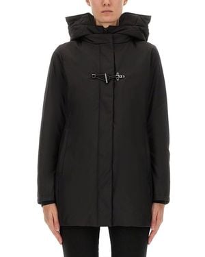 Fay Coat With Toggle - Black