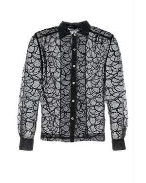Bode Tulle Pewter Shoal Shirt - Black