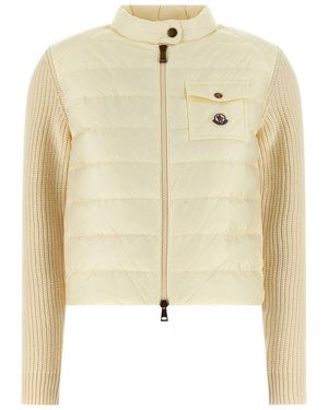 Moncler Padded Cardigan - Natural
