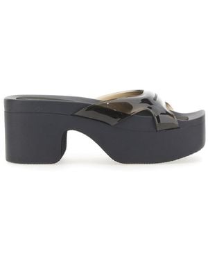 Alexander Wang Platform Sandal With Square Toe - Gray