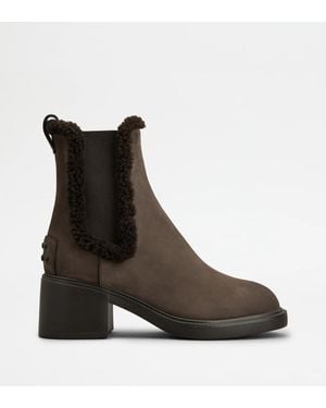Tod's "chelsea" Ankle Boots - Brown