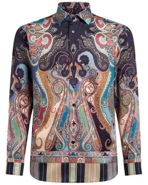 Etro Paisley Print Shirt - Blue