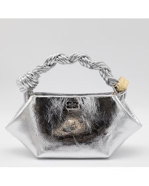 Ganni Leather Bou Mini Shoulder Bag - Metallic