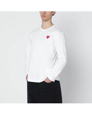 COMME DES GARÇONS PLAY Long-Sleeve Top - White