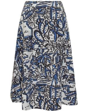 ALESSANDRO ENRIQUEZ Midi Skirt - Blue