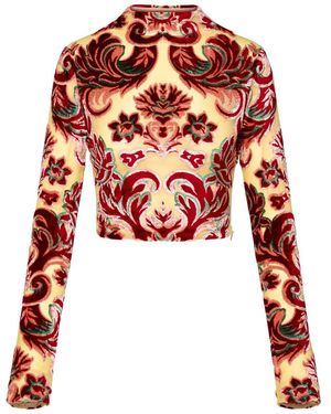 Etro Viscose Blend Top - Red