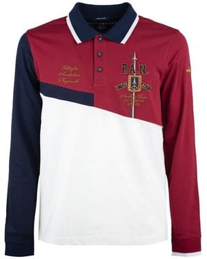 Aeronautica Militare P.A.N. Color-Block Polo Shirt - Red