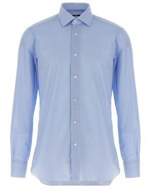 Barba Napoli Honeycomb Shirt - Blue