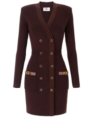 Elisabetta Franchi Knitted Dress - Purple