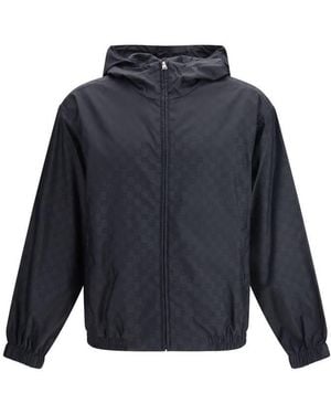 Gucci Gg Jacquard Nylon Zip Jacket - Blue