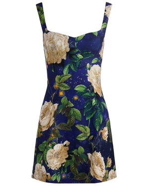 Alice + Olivia Printed Mini Dress - Blue