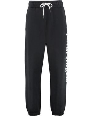 Palm Angels Logo Detail Cotton Track-pants - Black