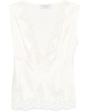 ERMANNO FIRENZE Top Beige - White