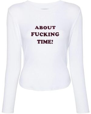 Stella McCartney About F*Time Long Sleeves T-Shirt - White