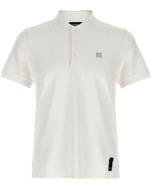 Fendi Ff Metallic Logo Polo Shirt - White