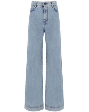 Weekend by Maxmara Vega Light Wide Leg Jeans - Blue