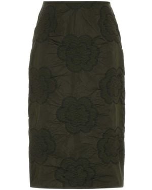 Cecilie Bahnsen Olive Green Polyester Blend Allegra Skirt