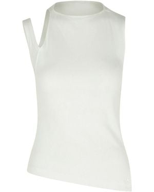 Courreges White Cotton Tank Top