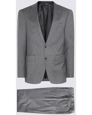 Canali Gray Virgin Wool Two Pieces Suit
