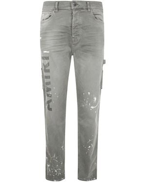 Amiri Stencil" Slim Jeans - Gray