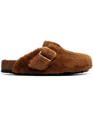 Birkenstock Boston Shearling Clogs Shoes - Brown