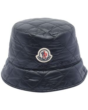 Moncler Logo Bucket Hat - Blue
