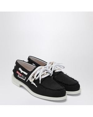 Magliano X D2 Fabric Boat Shoes - Black