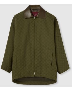 Gucci Gg Canvas Jacket - Green