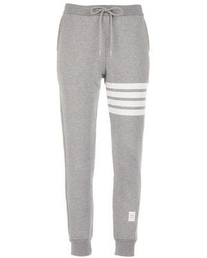 Thom Browne Light Cotton 4Bar Track Trousers - Grey
