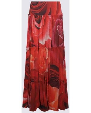 Roberto Cavalli Viscose Skirt - Red