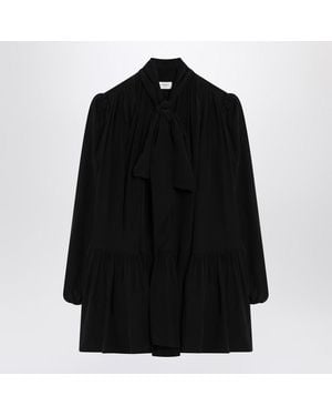 Saint Laurent Lavallière Dress In - Black