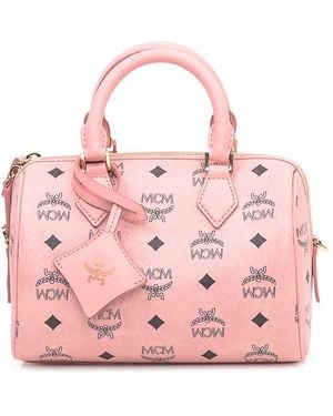 MCM Ella Vi Boston Bag - Pink