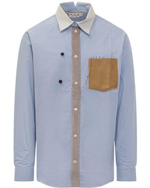 Marni Shirt With Contrasting Details - Blue