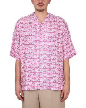 Gcds Monogram Waved Shirt - Pink