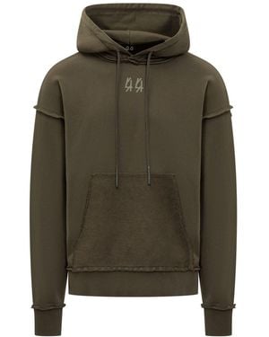 M44 LABEL GROUP 44 Label Group Hoodie Sweatshirt With Embroidered Logo - Green