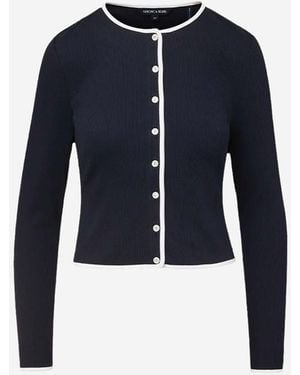 Veronica Beard Wilmer Cotton Cardigan - Blue