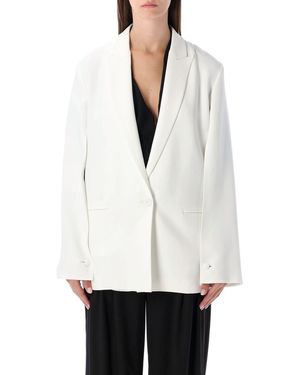 Alberta Ferretti Stretch Cady Blazer - White