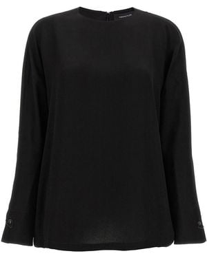 Fabiana Filippi Cufflinks Detail Blouse - Black