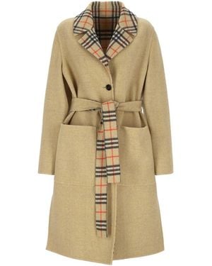 Burberry Coats - Natural