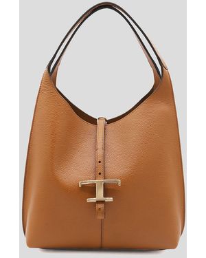 Tod's Leather Shoulder Bag - Brown