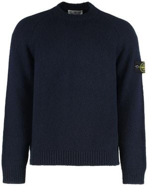 Stone Island Sweater With Round Neck - Blue