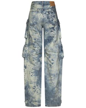 The Attico Fern Denim Cotton Jeans - Blue