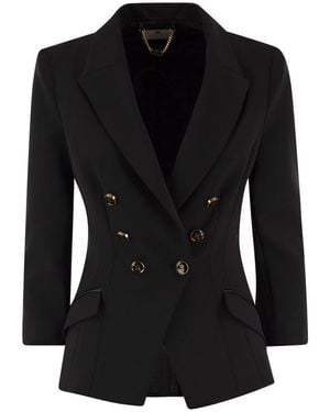 ジャケット ELISABETTA FRANCHI Women Jackets GI14353E2110 BLACK ef245w00001017500os-9-trim-400