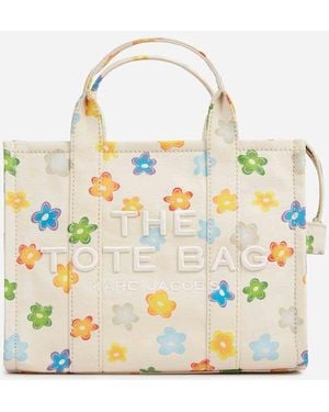 Marc Jacobs The Wild Daisy Canvas Medium Tote Bag - Metallic