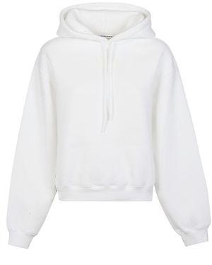 T By Alexander Wang Terry Cotton-Blend Logo Sweatshirt - White