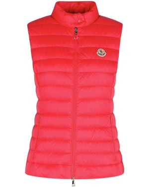 Moncler Igens' Fuchsia Polyamide Vest - Red