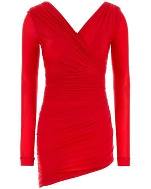 Balenciaga Draped Dress - Red