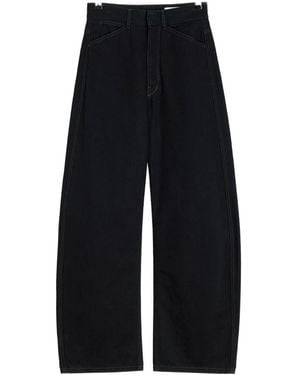 Lemaire High Waisted Curved Trousers - Blue