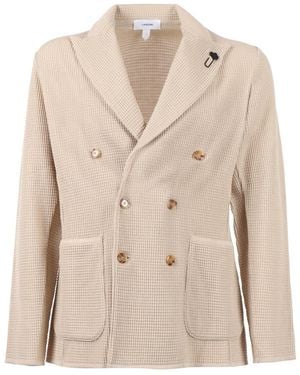 Lardini Single-Breasted Jacket - Natural
